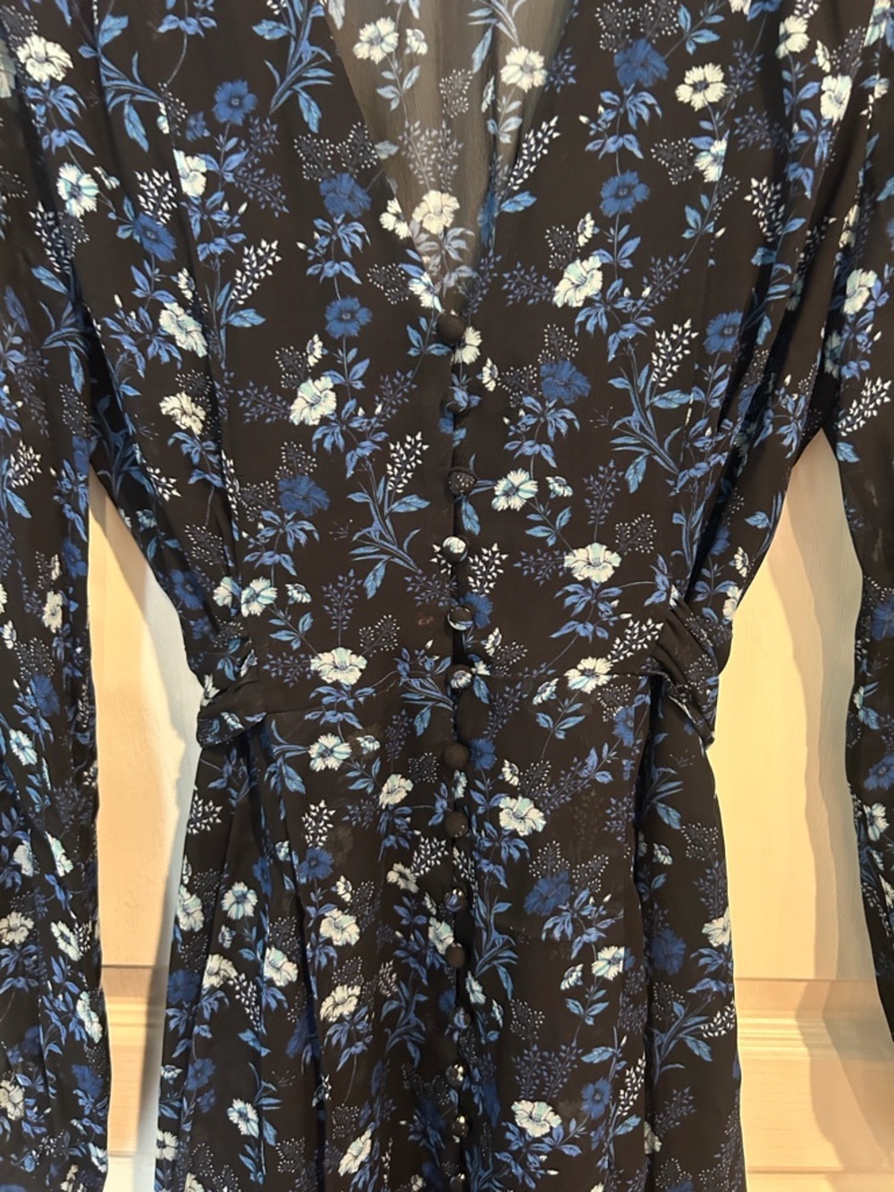 THE KOOPLES Floral Print Tie Waist Dress / Size 2 / - Picture 4 of 8